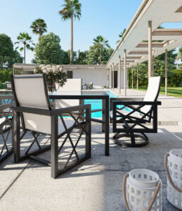 Palm Springs sling dining collection
